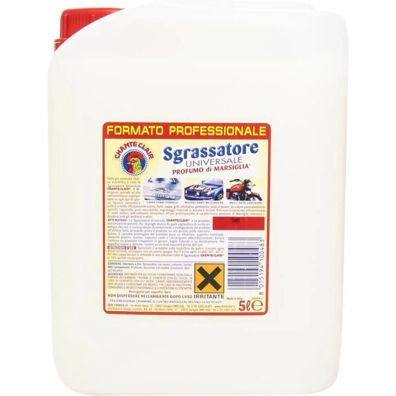 foto del prodotto chanteclair sgrassatore universale marsiglia 5l potere sgrassante e freschezza