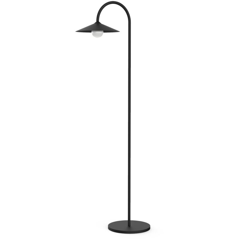 foto del prodotto chapeau piantana, 1xe27, max 42w, metallo, nero opaco, d40cm h170cm lumicom
