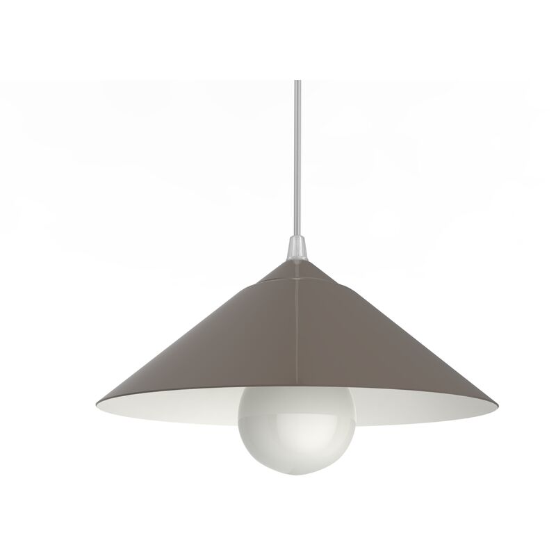 immagine 0 del prodotto chapeau sospensione, 1xe27, max 42w, metallo, grigio tortora bianco opaco, d25cm lumicom