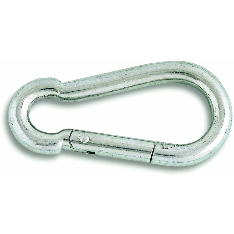 foto del prodotto chapuis 120 40z confezione di 10 moschettoni pompiere acciaio zincato diametro 4 mm lunghezza 40 mm