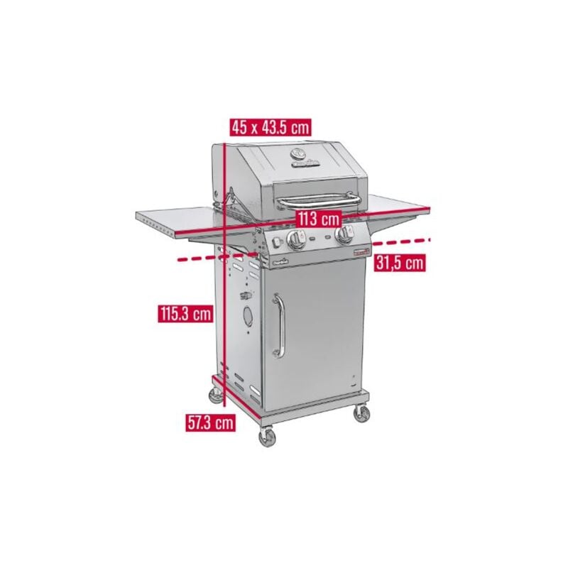 foto del prodotto char broil performance core b2 cabinet barbecue a gas 2 bruciatori
