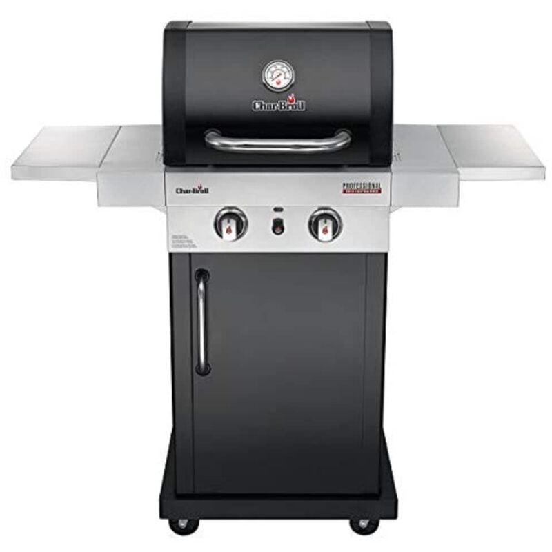 foto del prodotto char broil professional serie 2200 b grill barbecue a gas con 2 fuochi con tecnologia tru infrared, finitura nera