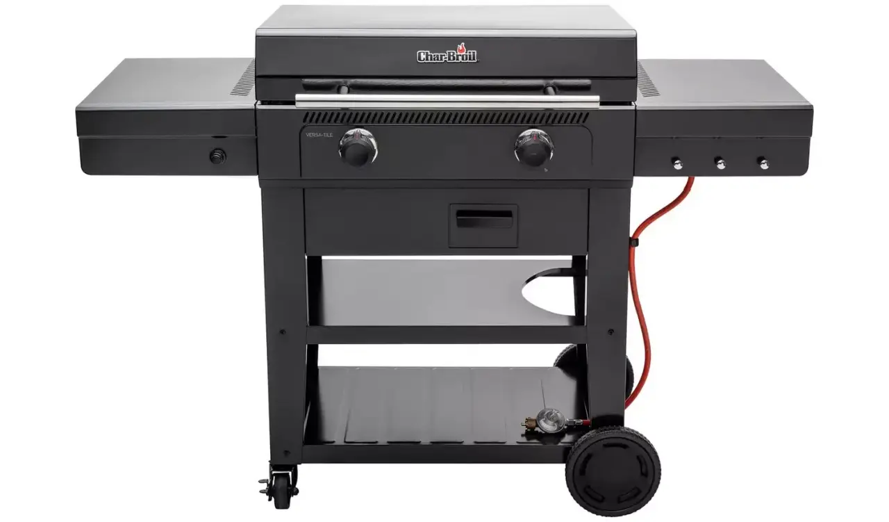 foto del prodotto char broil versa tile piastra, griglia per barbecue e forno per pizza
