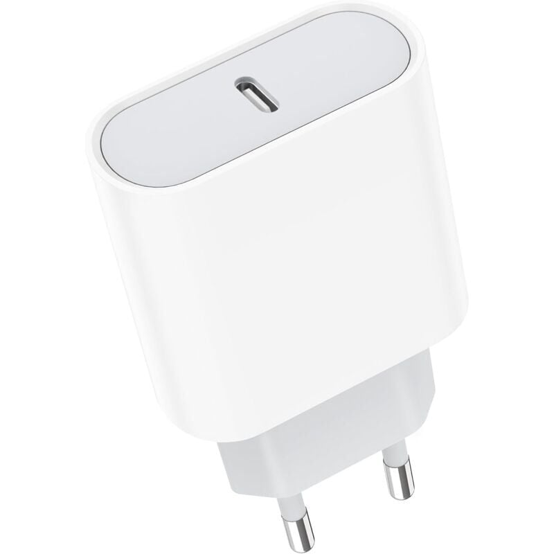 foto del prodotto chargeur usb c, prise rapide 20 w, adapt pour iphone 16 16 pro 16 pro max 16 plus 15 14 13 12 11 se 2020 x xs, pad pro, airpods, galaxy, pixel, type