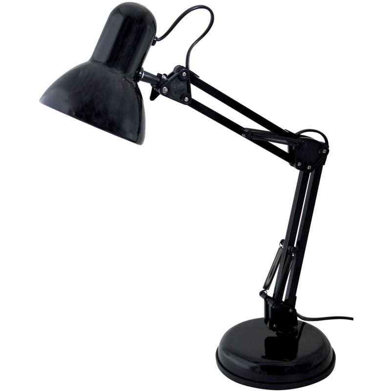foto del prodotto charleston xl lampada da scrivania con braccio articolato attacco lampadina e27 compatibile con lampadina led base e pinza clip design