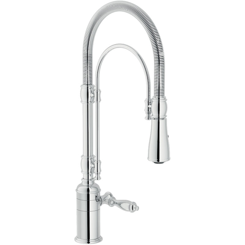 foto del prodotto charlie rubinetto cucina con doccia estraibile con bocca girevole codice prod ch75300cr nobili