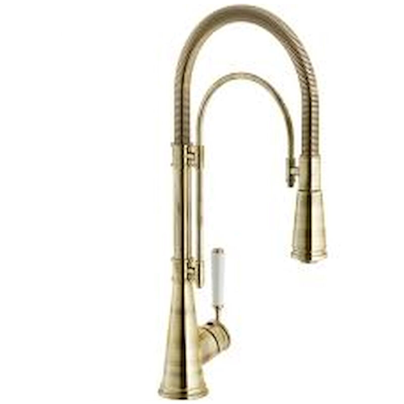 foto del prodotto charlie rubinetto cucina con molla con bocca girevole codice prod ch75500br - nobili