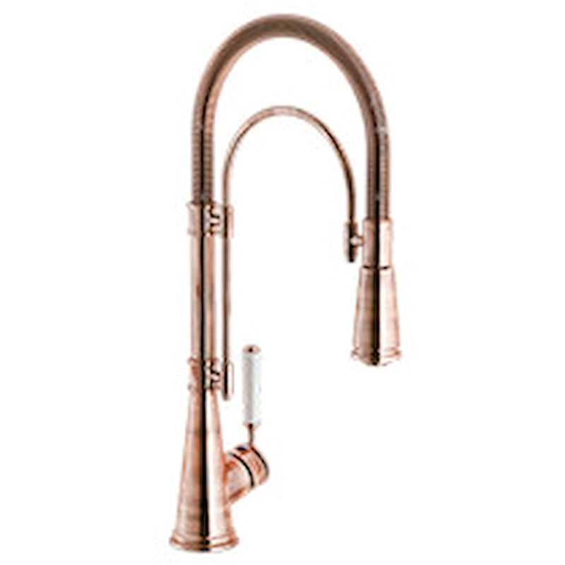 foto del prodotto charlie rubinetto cucina con molla con bocca girevole codice prod ch75500ra - nobili