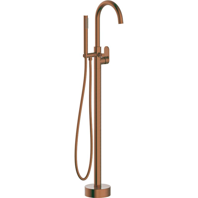 foto del prodotto charme ii colonna meccanica a pavimento in rame spazzolato per vasca freestanding