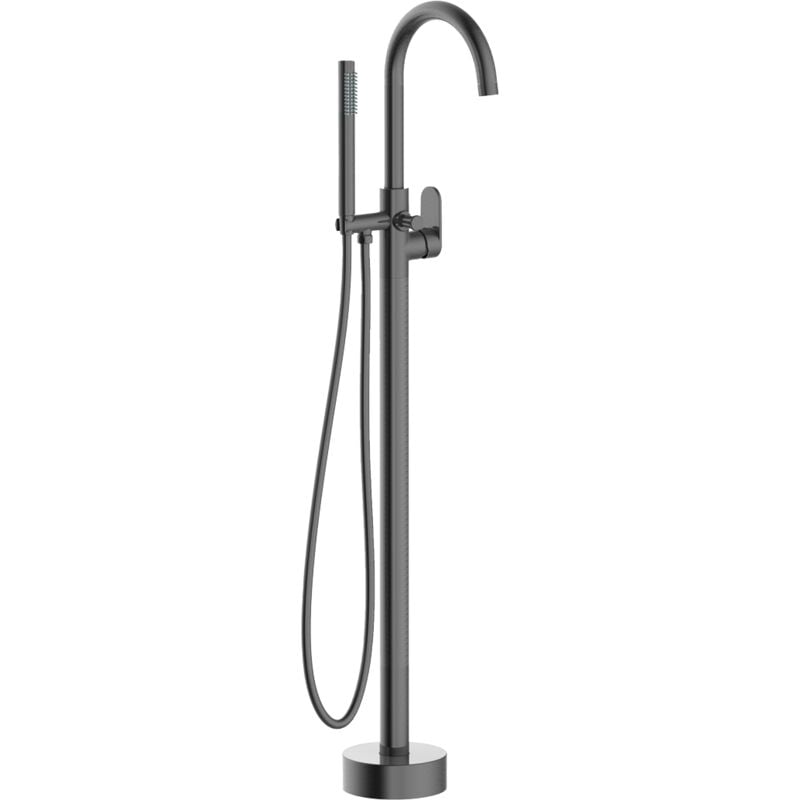 foto del prodotto charme ii colonna meccanica a pavimento per vasca ad isola grigio metallico essebagno