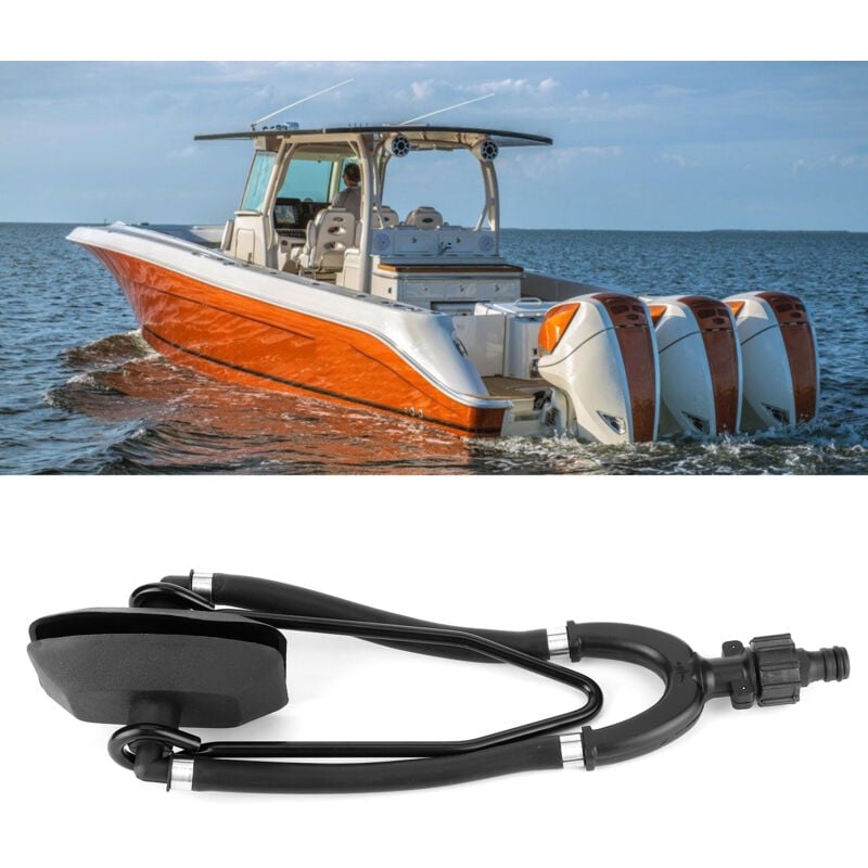 foto del prodotto chasse d'eau pour moteur de bateau hors-bord, double alimentation, grands cache-oreilles rectangulaires, connexion rapide
