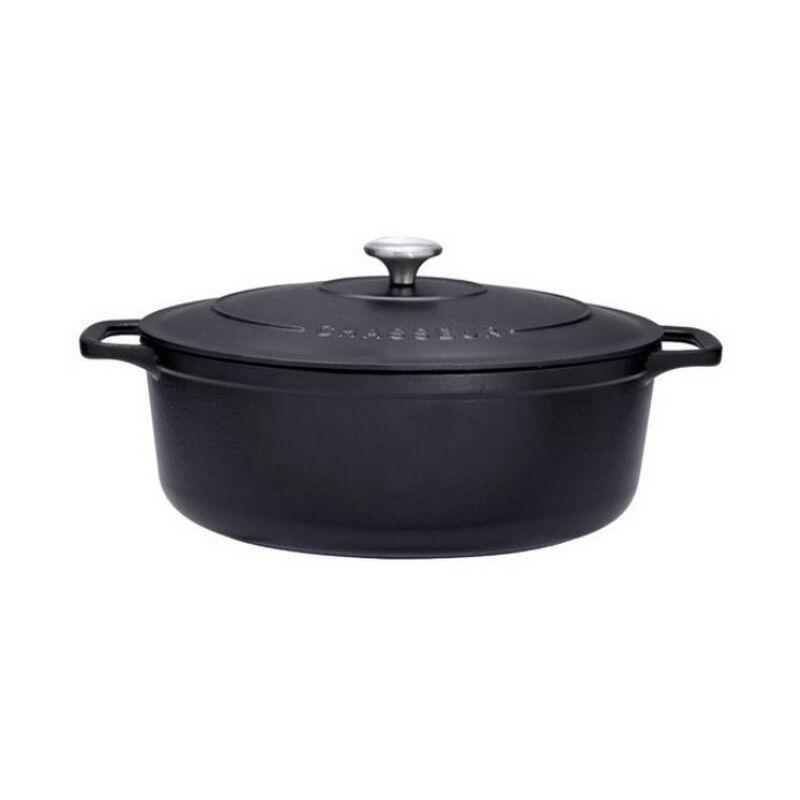 foto del prodotto chasseur casseruola ovale in ghisa smaltata 27cm nero sublime puc472701