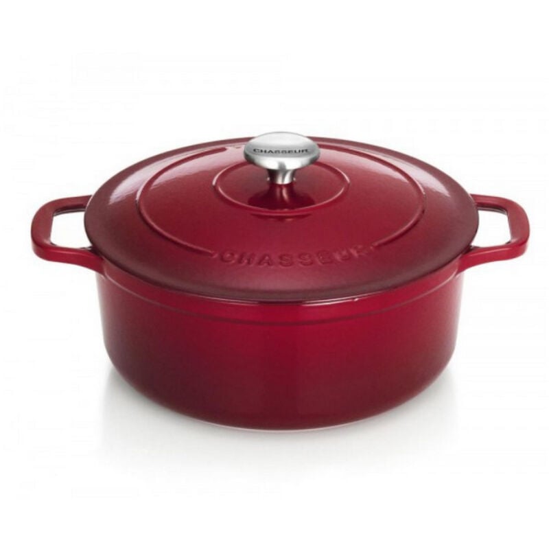 foto del prodotto chasseur cocotte tonda in ghisa smaltata 28cm vino sublime puc472821