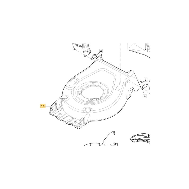 foto del prodotto chassis grigio originale stiga rasaerba tagliaerba a batteria 381005026 0