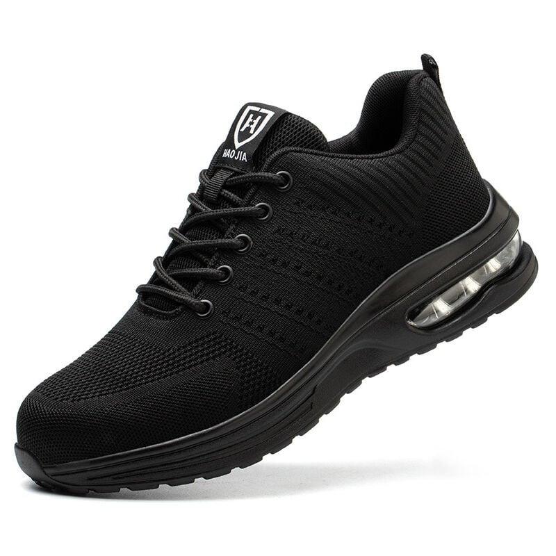 foto del prodotto chaussures de securit hommes femmes legere basket de securite respirante confortable chaussure de travail avec embout en acier noir taille 38