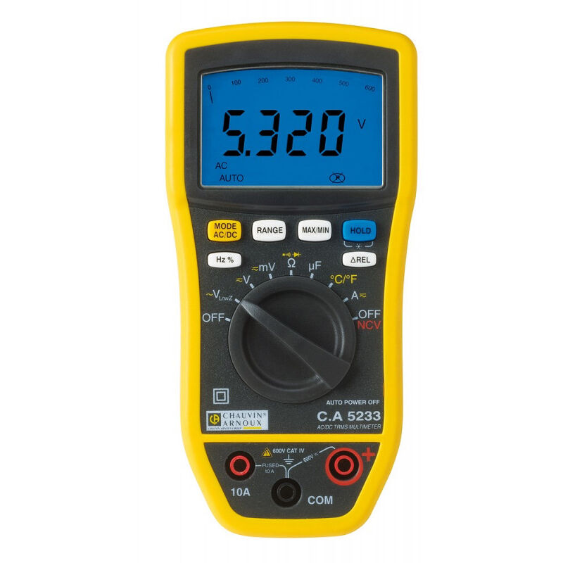 foto del prodotto chauvin arnoux c.a 5233 kit multimetro digitale 600v 10a 60mo