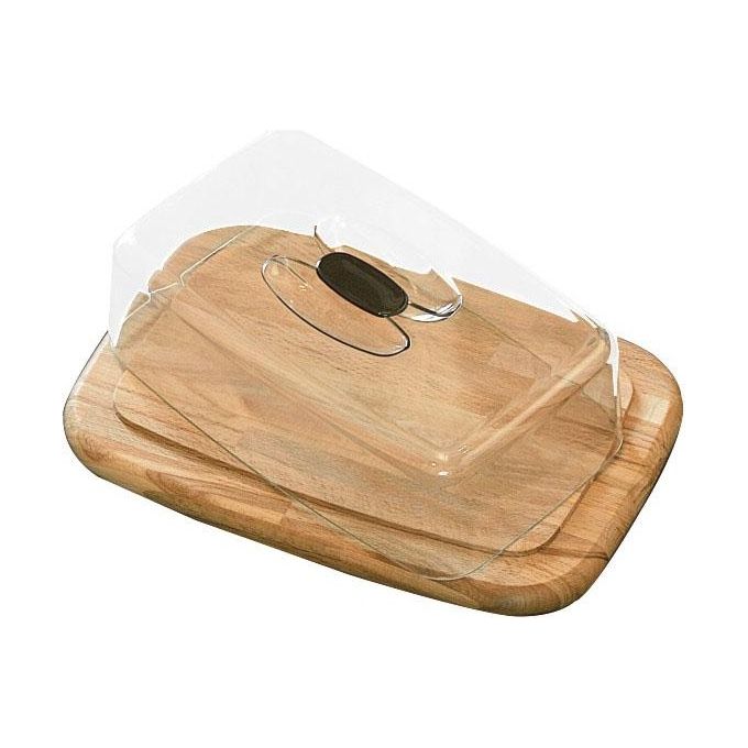 foto del prodotto checco contenitore formaggio rettangolare legno cm 30x21