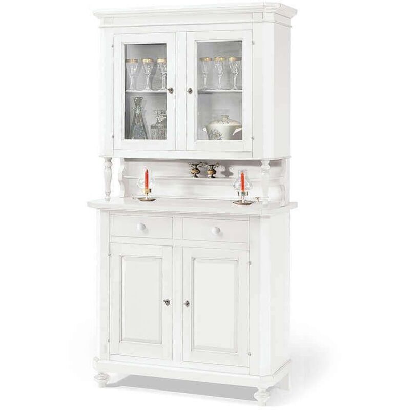 foto del prodotto chelsey credenza con vetrina in legno massello