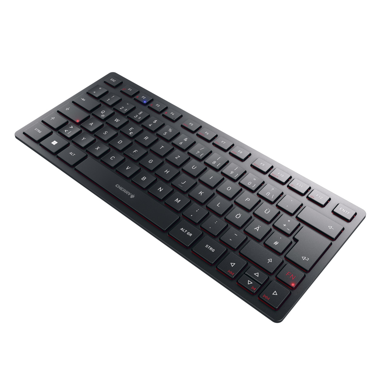 foto del prodotto cherry kw 9200 mini tastiera universale usb rf wireless bluetooth qwertz tedesco nero