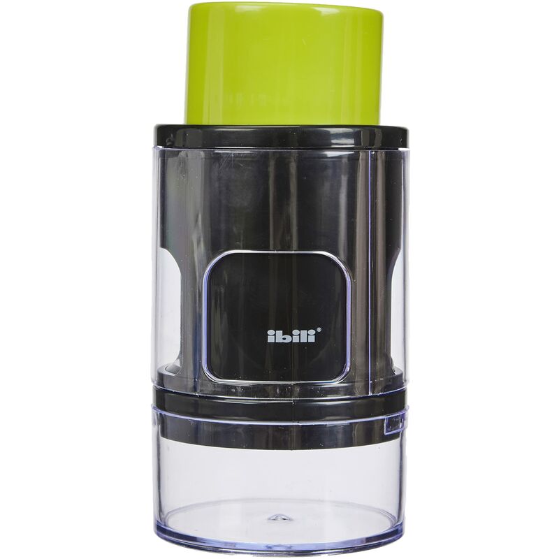 foto del prodotto cherry pitter strawberry slicer, green black transparent, 15 x 9 x 9 cm ibili