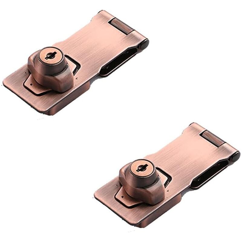 foto del prodotto chest of drawers for cabinets or furniture doors safety clasp red copper 80 x 32 mm