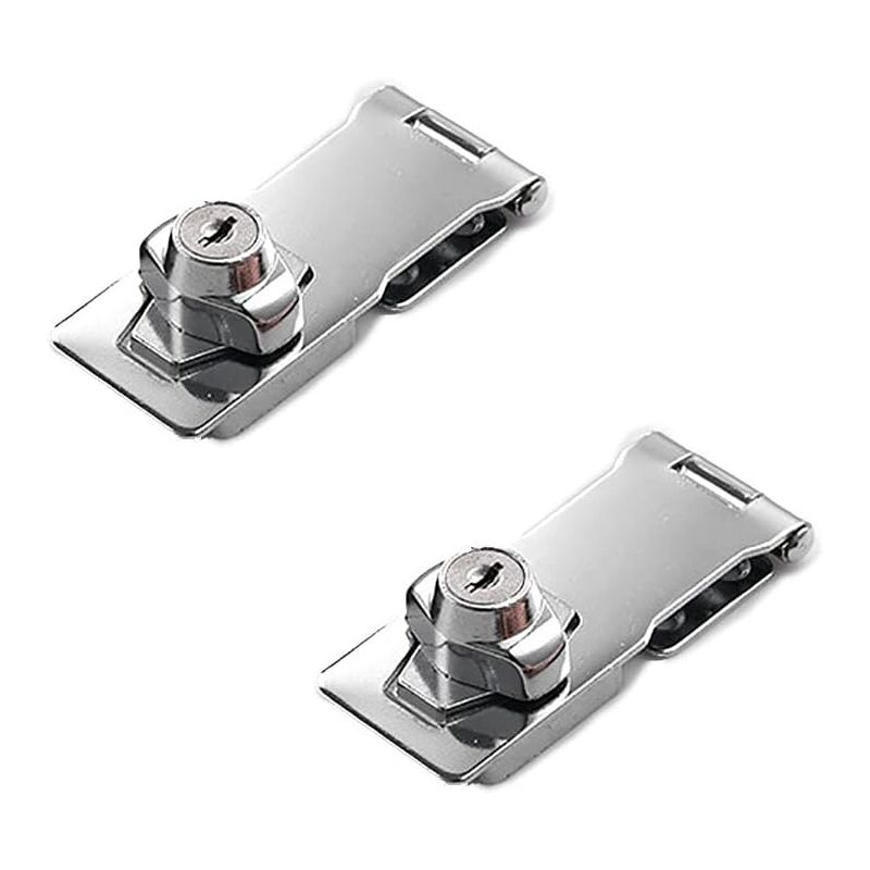 foto del prodotto chest of drawers for cabinets or furniture doors safety clasp silver. 80 x 32 mm