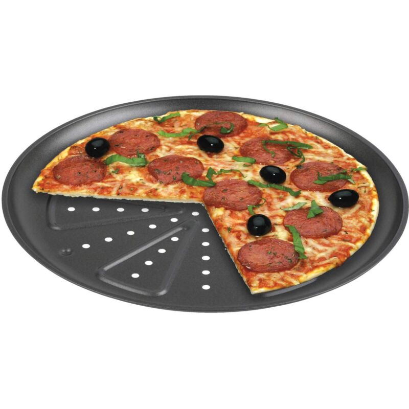 foto del prodotto chg 9776 46 teglia per pizza, 2 pezzi, diametro ca. 28 cm, in nuova qualit professionale, resistente al calore fino a 250 gradi