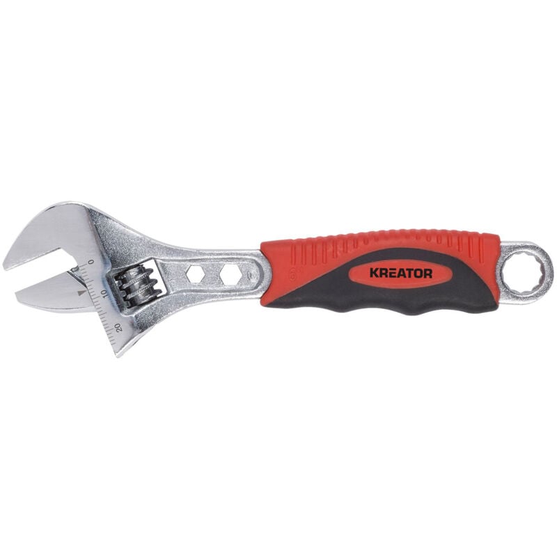 foto del prodotto chiave a brugola cr v con manico grip kreator 150 mm