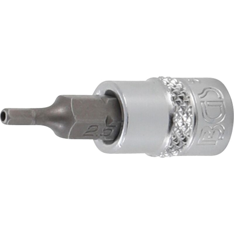 foto del prodotto chiave a bussola 6,3 mm 1 4 esagono interno con foro 2,5 mm