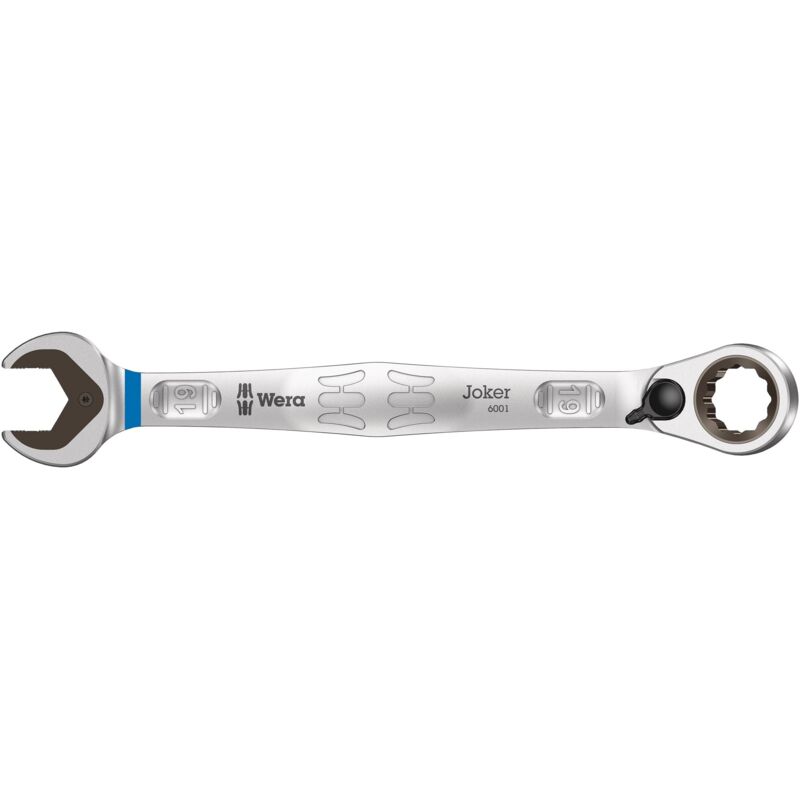 foto del prodotto chiave a bussola a cricchetto joker sw 19mm lunghezza 246mm, reversibile, anelli con angolo di 15 gradi