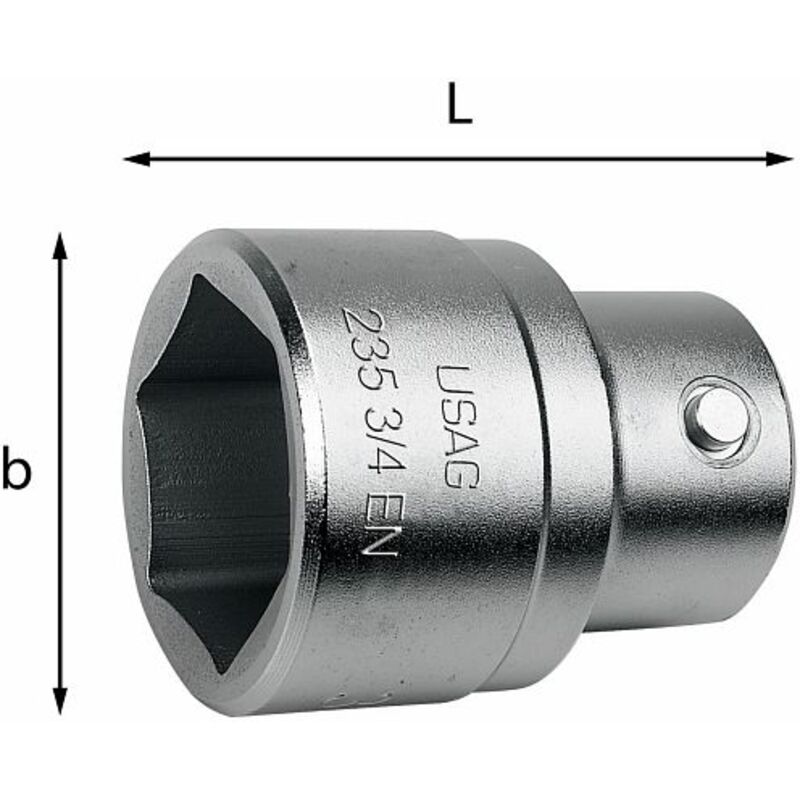foto del prodotto chiave a bussola con bocca esagonale 235 3 4 en 46 mm