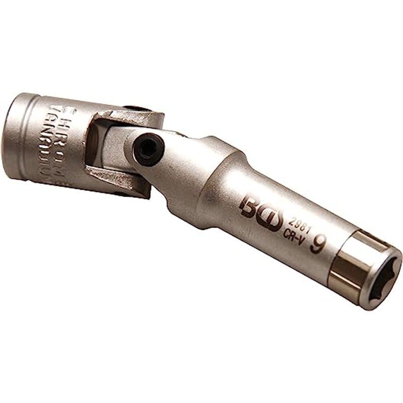 foto del prodotto chiave a bussola inserto per candelette snodata esagonale attacco 3 8 9mm bgs