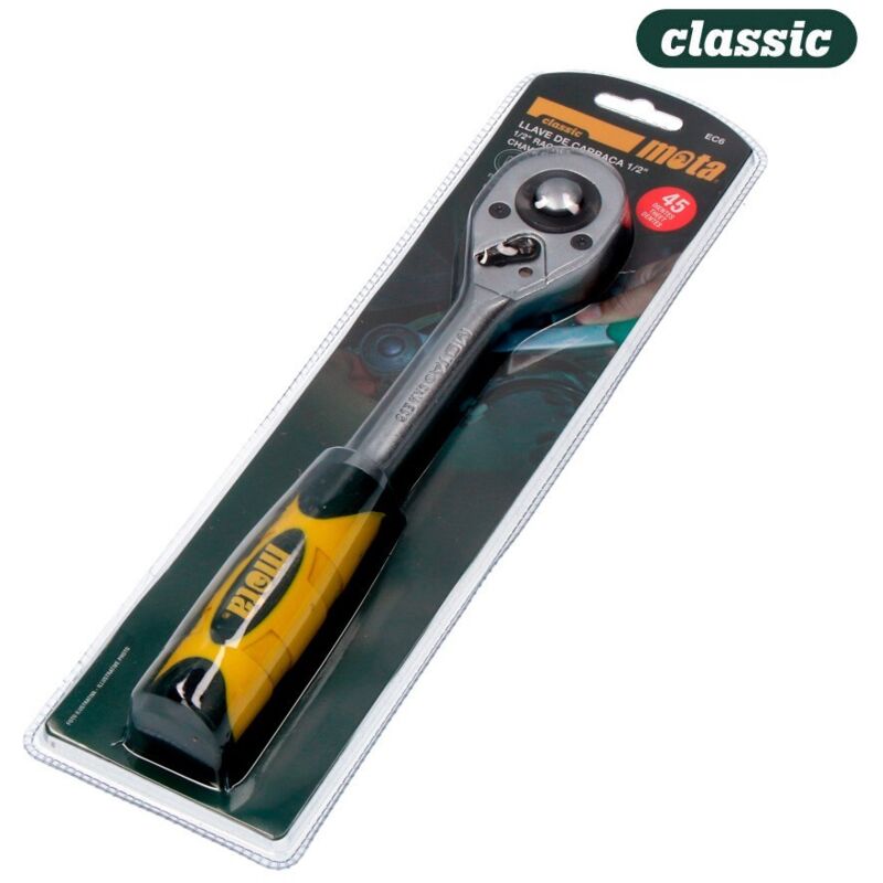 foto del prodotto chiave a cricchetto a bussola 1 2 45 denti cromo vanadio ec6 mota