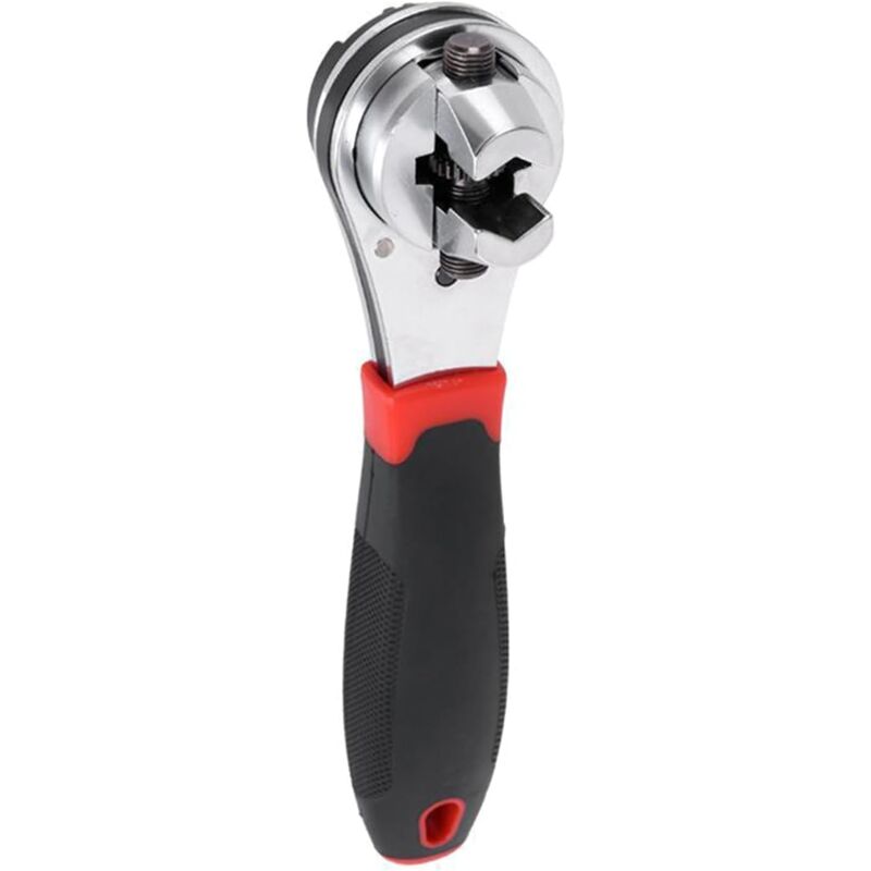 foto del prodotto chiave a cricchetto regolabile per 6 viti da 22 mm, multiutensile con impugnatura antiscivolo, sgancio rapido