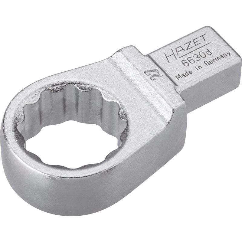 foto del prodotto chiave ad anello ad innesto 6630d 27 attacco quadro ad innesto 14 x 18 mm, massiccio profilo trazione con doppio esagono esterno ac 27 mm