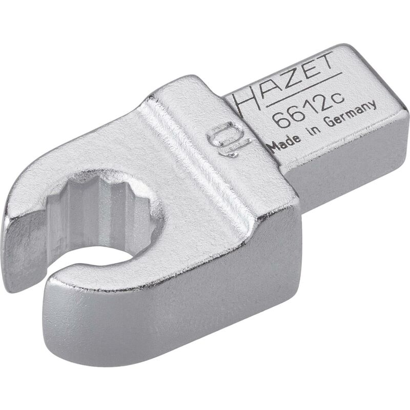 foto del prodotto chiave ad anello ad innesto aperta 6612c 10 attacco quadro ad innesto 9 x 12 mm, massiccio profilo a doppio esagono esterno ac 10 mm