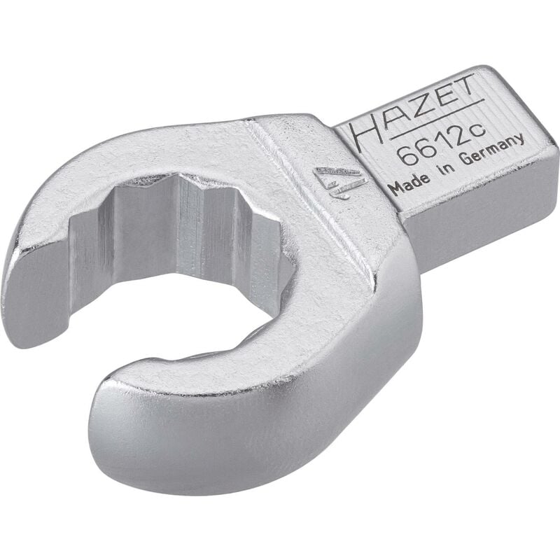 foto del prodotto chiave ad anello ad innesto aperta 6612c 17 attacco quadro ad innesto 9 x 12 mm, massiccio profilo a doppio esagono esterno ac 17 mm