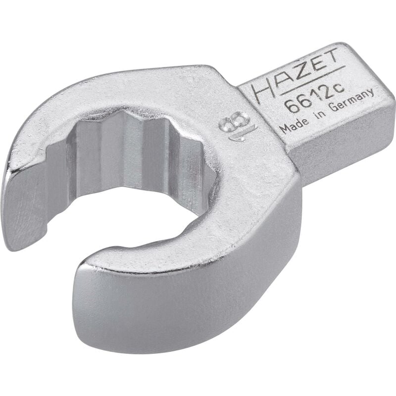 foto del prodotto chiave ad anello ad innesto aperta 6612c 18 attacco quadro ad innesto 9 x 12 mm, massiccio profilo a doppio esagono esterno ac 18 mm