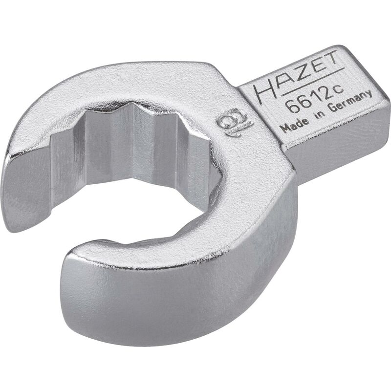 foto del prodotto chiave ad anello ad innesto aperta 6612c 19 attacco quadro ad innesto 9 x 12 mm, massiccio profilo a doppio esagono esterno ac 19 mm