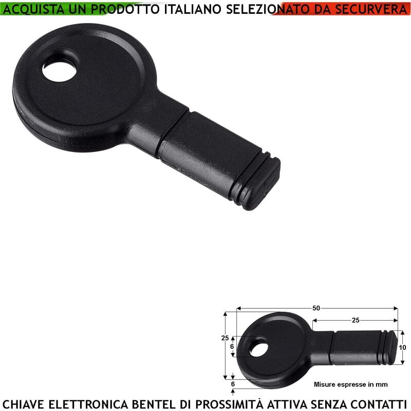foto del prodotto chiave bentel eclipse sistema elettronica di prossimità nuova sat-2 key serai compatibile con gli inseritori proxi eclipse moduli ukr tastiere serie