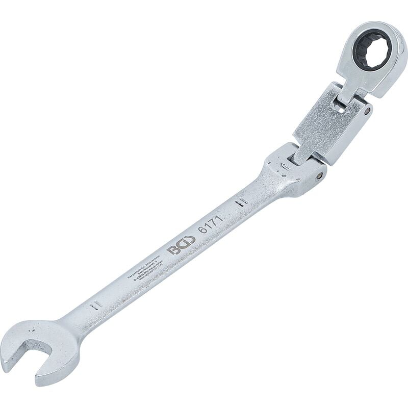 foto del prodotto chiave combinata a cricchetto con doppio snodo regolabile 11 mm