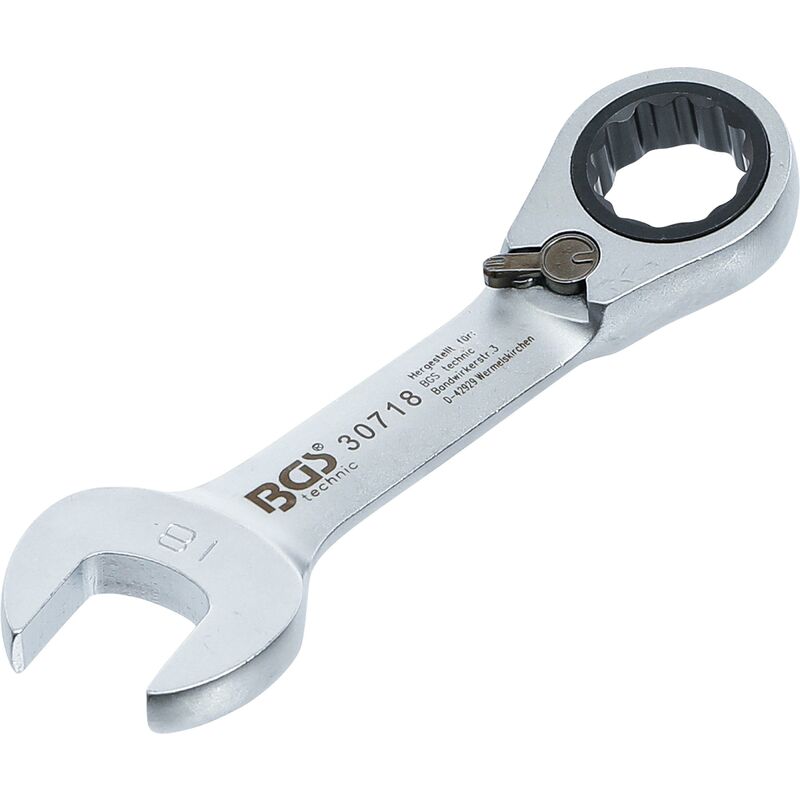 foto del prodotto chiave combinata a cricchetto corta reversibile 18 mm