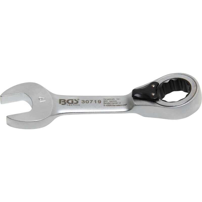 foto del prodotto chiave combinata a cricchetto corta reversibile 19 mm