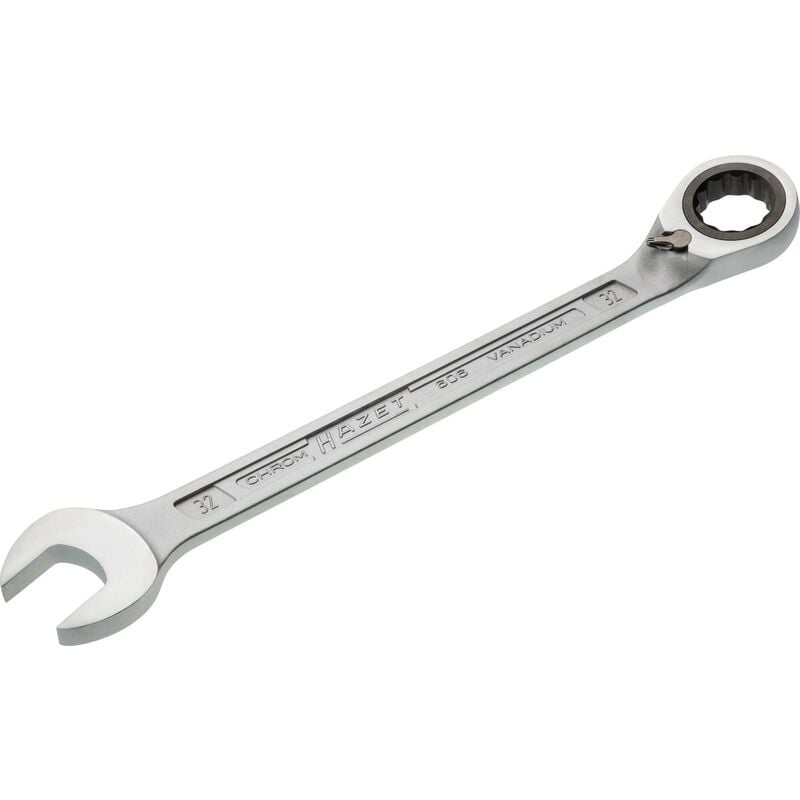 foto del prodotto chiave combinata con cricchetto 606 32 profilo trazione con doppio esagono esterno ac 32 mm