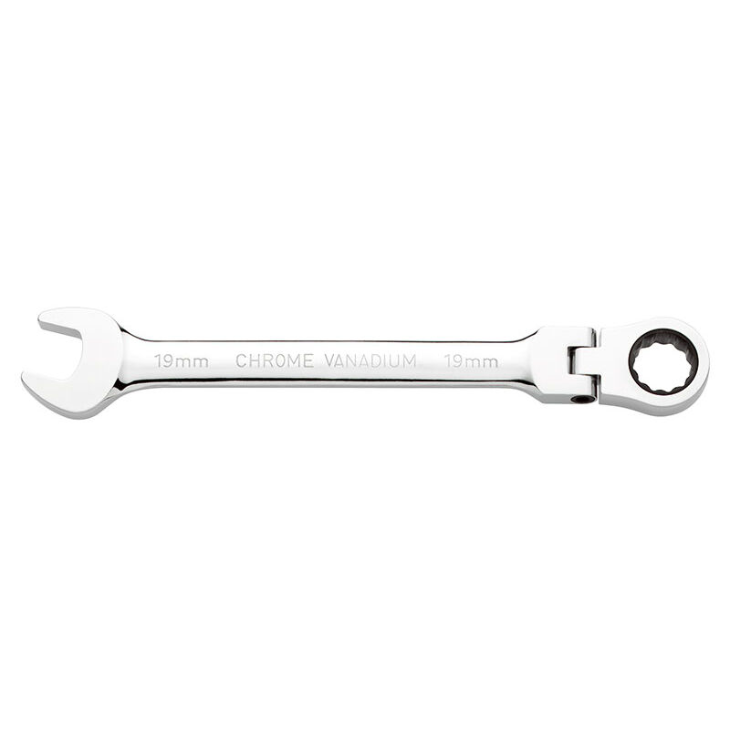 foto del prodotto chiave combinata con testa a cricchetto snodata 19 mm fervi 0690 19