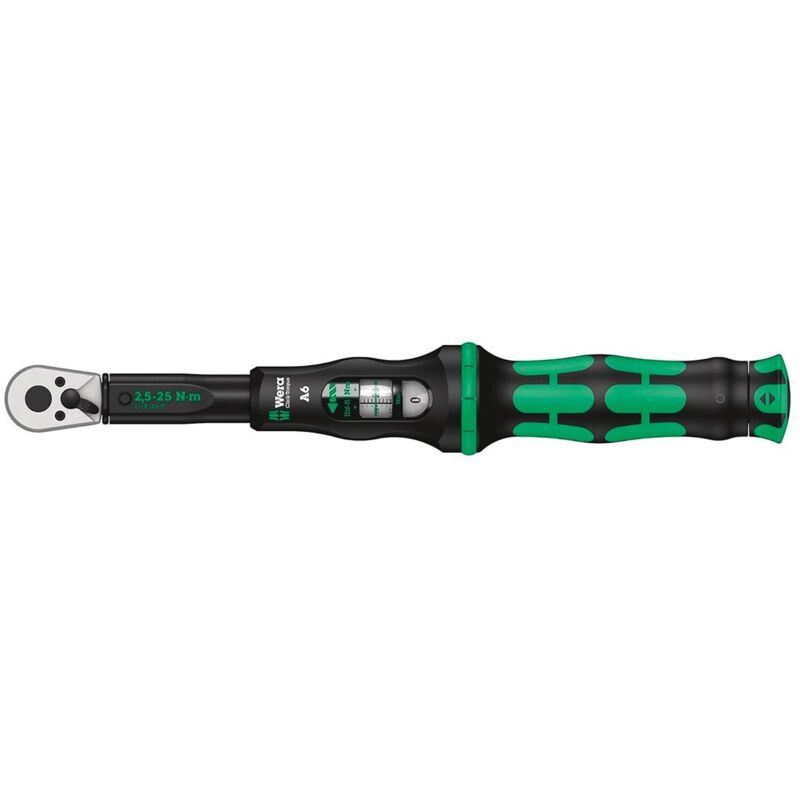 foto del prodotto chiave dinamometrica con cricchetto reversibile 1 4 2,5 25 nm wera click torque a 6