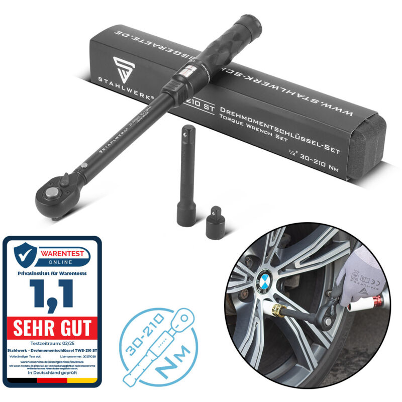 foto del prodotto chiave dinamometrica tws 210 st 72 denti 30 210 nm 1 2 a cricchetto stahlwerk