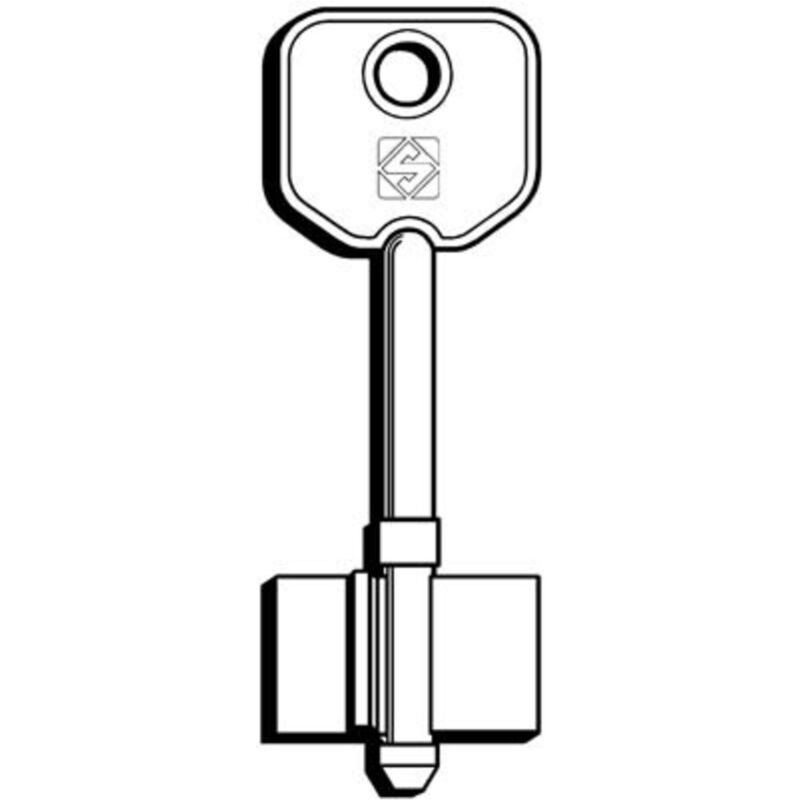 foto del prodotto chiave doppia mappa securemme 5ser1 silca ottone nichelato 2 pezzi