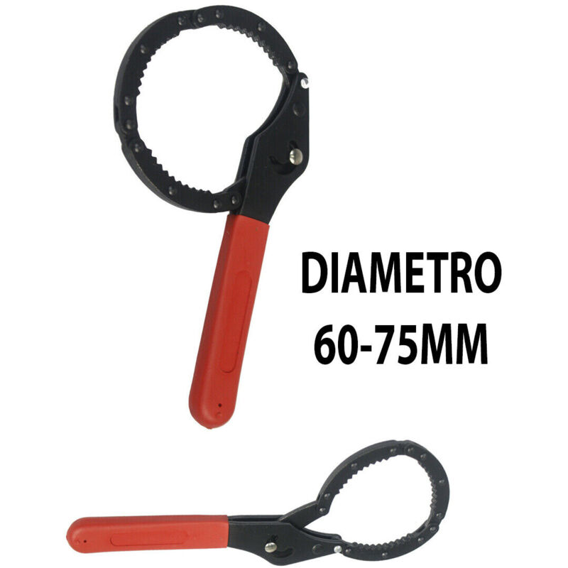 foto del prodotto chiave giratubi per filtro olio tipo catena automatica lavoro fai da te 60 75mm