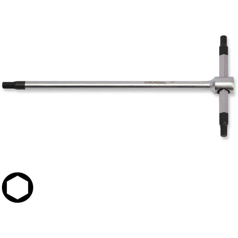 foto del prodotto chiave maschio esagonale a 3 estremita asta scorrevole 2 2,5 5 6 8mm mundial, 6mm